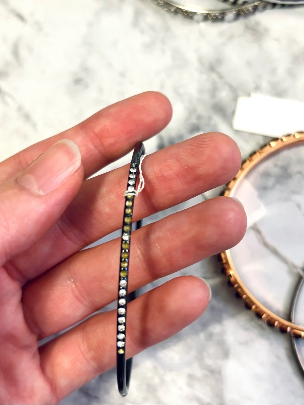 NWT Bernardo Lot of 7 Bangle Bracelets Silver Tone Rose Gold Rhinestone